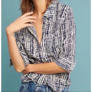 ANTHRO Holding Horses Sammie Printed Button Down